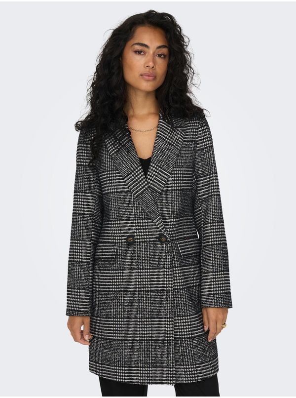 Only Black coat for women with mixed wool ONLY New Selena - Ladies