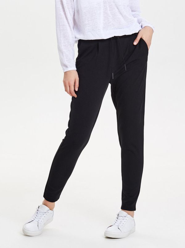 Only Black Cropped Trousers With High Waist ONLY Poptrash