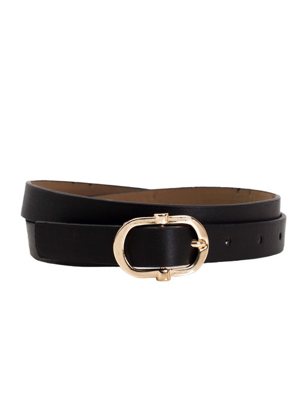 Fashionhunters Black eco-friendly leather belt OCH BELLA