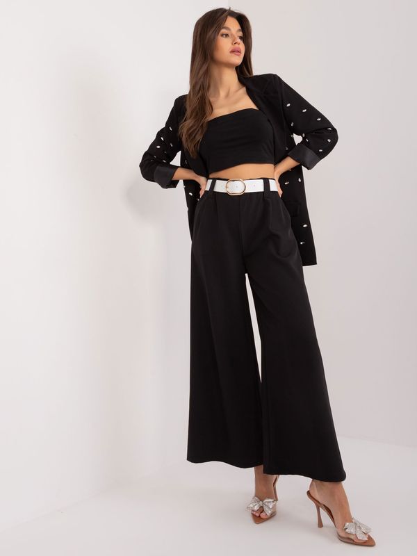 Fashionhunters Black elegant trousers