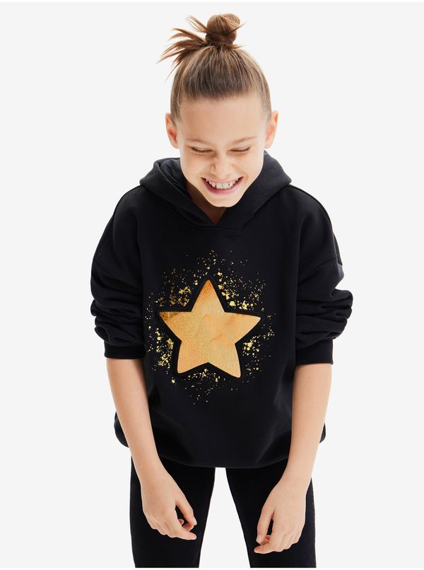 DESIGUAL Black Girls' Hoodie Desigual Imorge - Girls