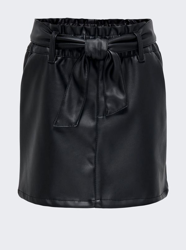Only Black girls' leatherette skirt ONLY Karli - Girls