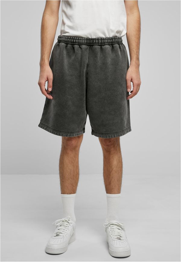 Urban Classics Black Heavy Stone Washed Sweat Shorts