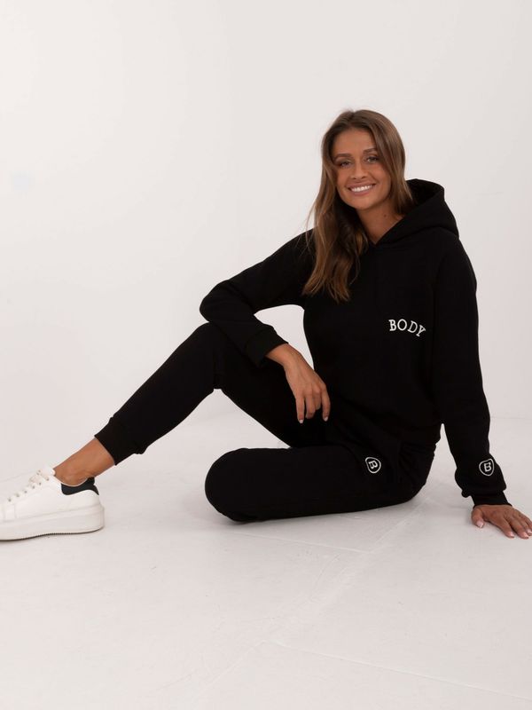 Fashionhunters Black insulated tracksuit