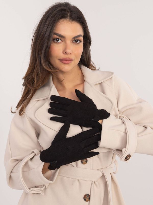 Fashionhunters Black insulated women's gloves