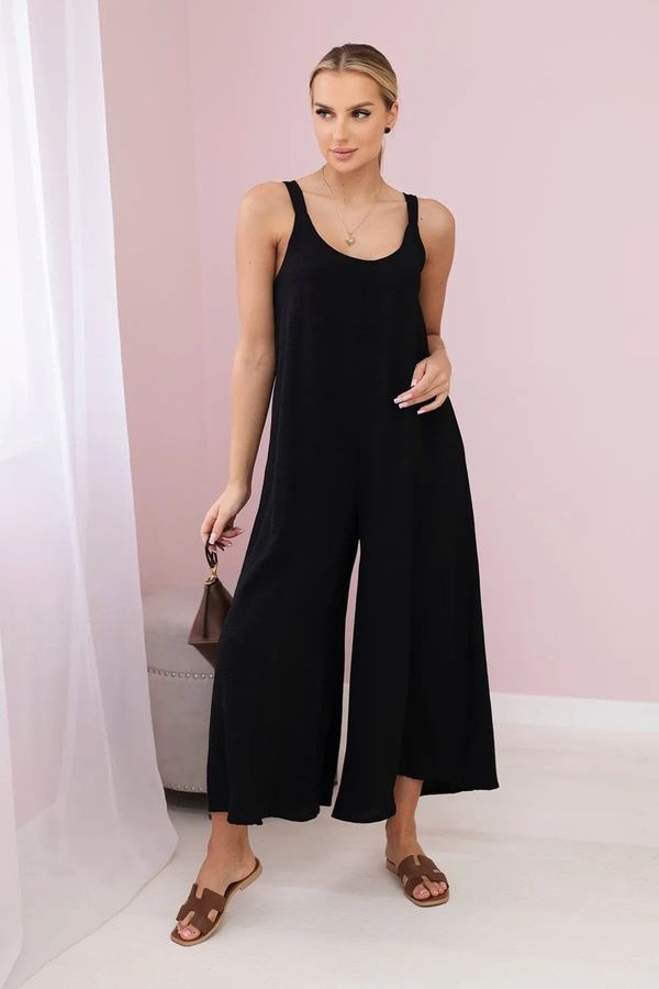 Kesi Black jumpsuit with wide straps