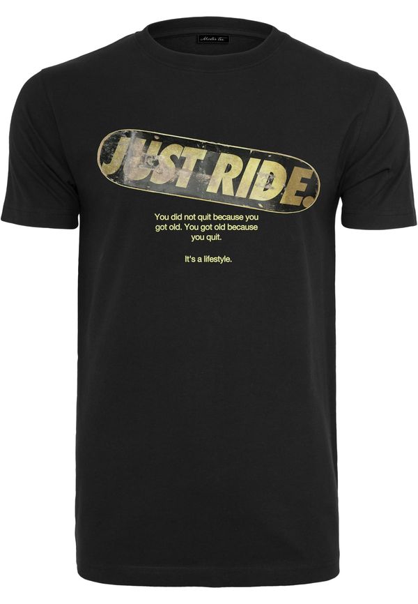 MT Men Black Just Ride T-shirt