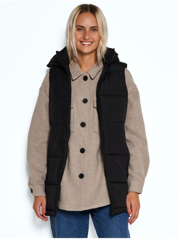 Noisy May Black Ladies Quilted Vest Noisy May Aurora - Ladies