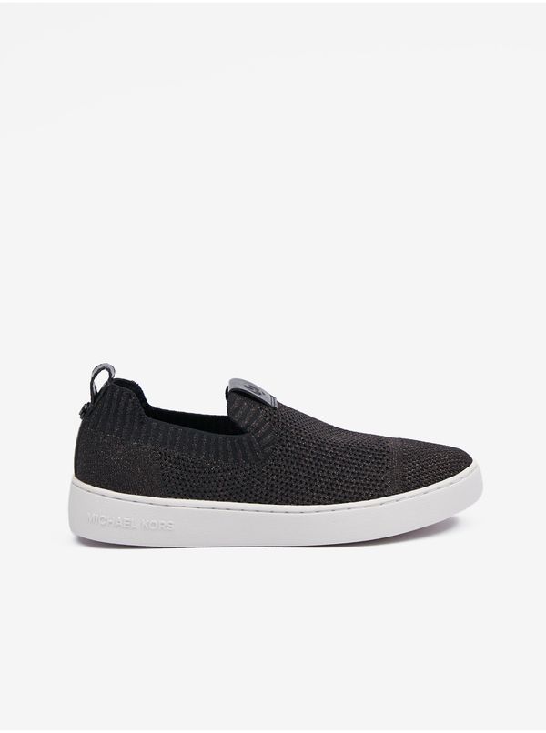 Michael Kors Black Ladies Slip on Sneakers Michael Kors Juno - Women