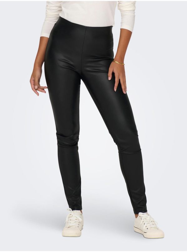 JDY Black Leatherette Leggings JDY Soya - Women