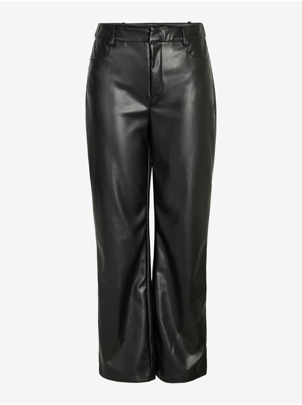 Noisy May Black Leatherette Trousers Noisy May Andy - Ladies