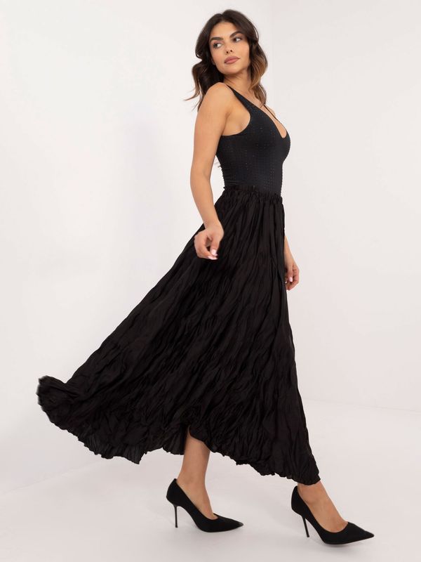 Fashionhunters Black long skirt