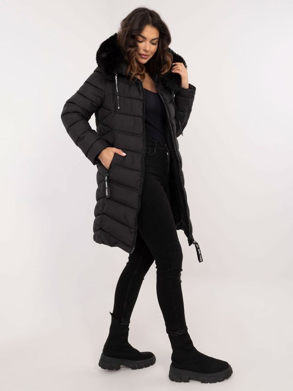 Factory Price Black long winter jacket with hood