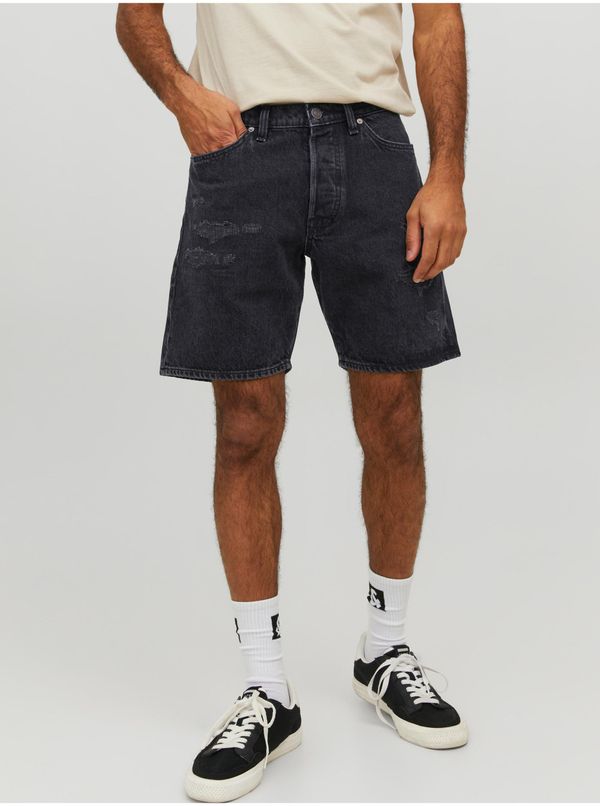 Jack & Jones Black Mens Denim Shorts Jack & Jones Chris - Men