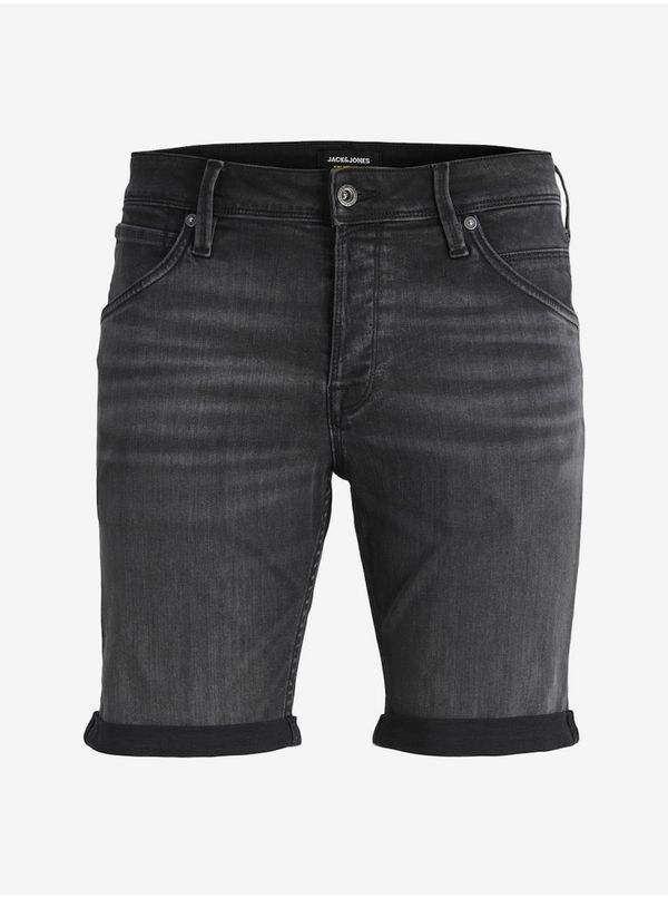 Jack & Jones Black Mens Denim Shorts Jack & Jones Rick - Men