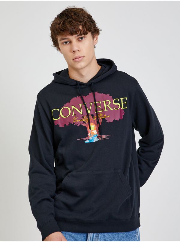 Converse Black Mens Hoodie Converse Tree Of Life - Men