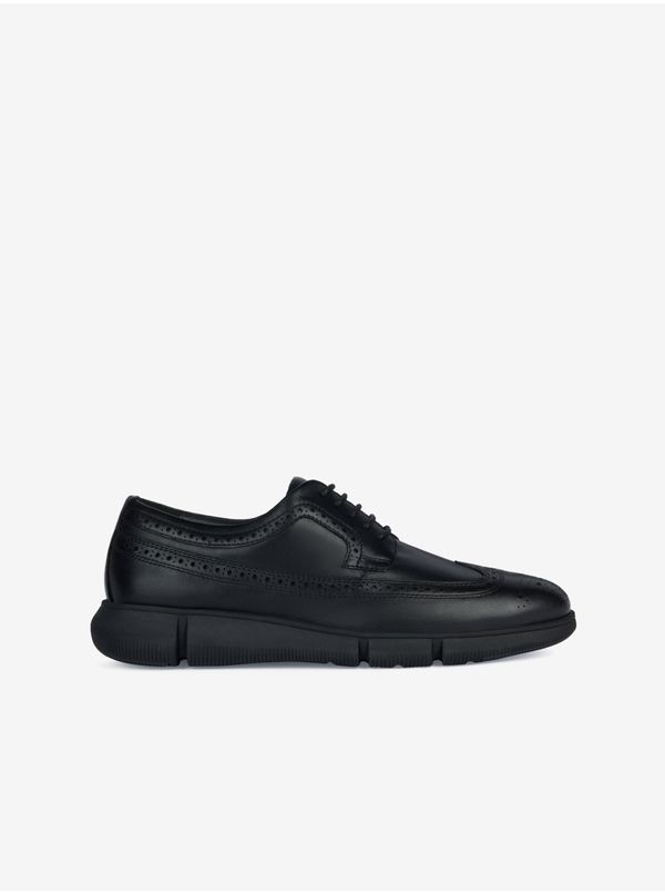 GEOX Black men's leather shoes Geox Adacter - Men