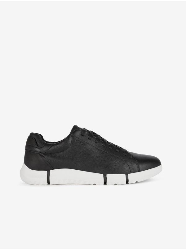 GEOX Black Men's Leather Sneakers Geox - Men