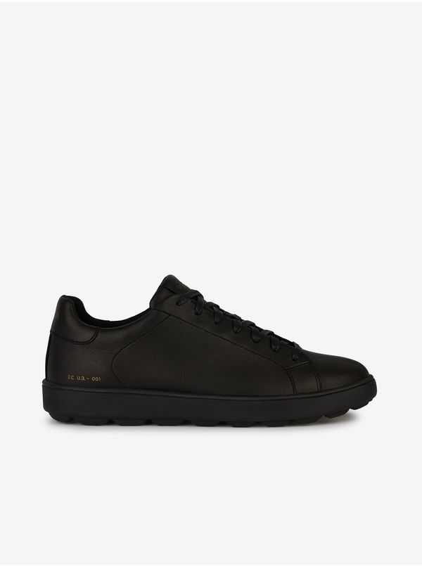 GEOX Black Men's Leather Sneakers Geox Spherica Ecub - Men's