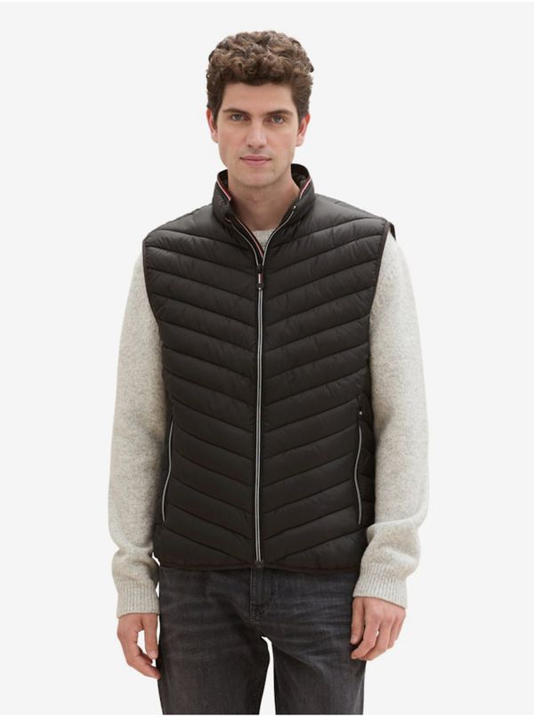 Tom Tailor Black men's quilted vest Tom Tailor - Men's