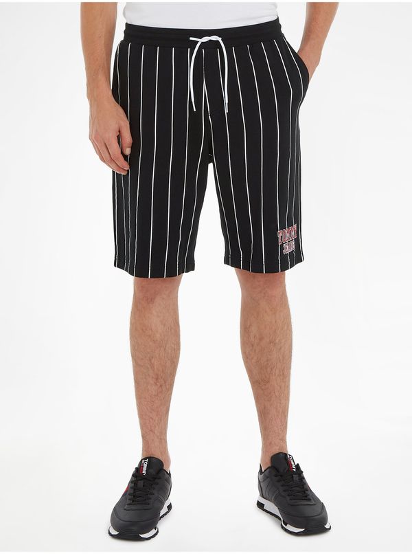 Tommy Hilfiger Black Mens Striped Shorts Tommy Jeans - Men