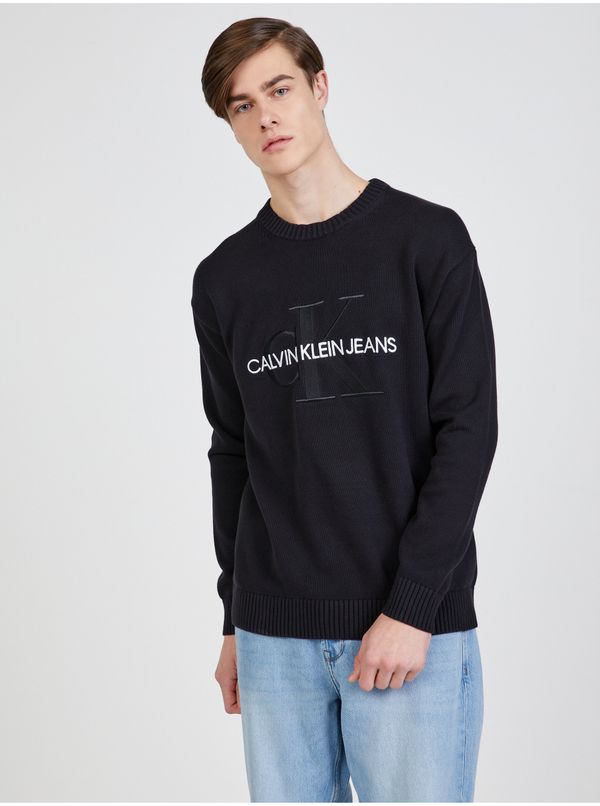 Calvin Klein Black Mens Sweater Embroidery Calvin Klein Jeans - Men