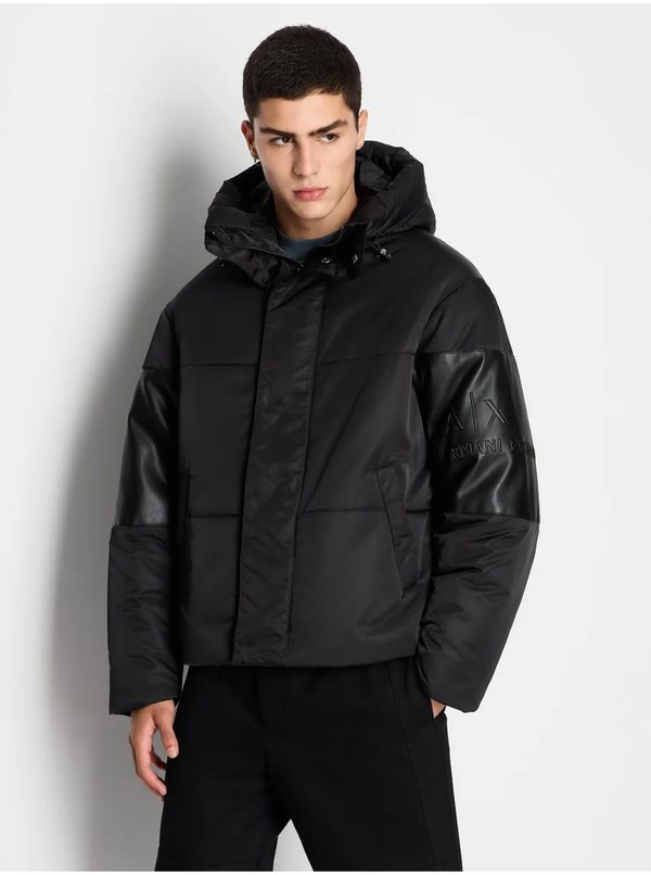 Armani Black Mens Winter Jacket Armani Exchange - Men