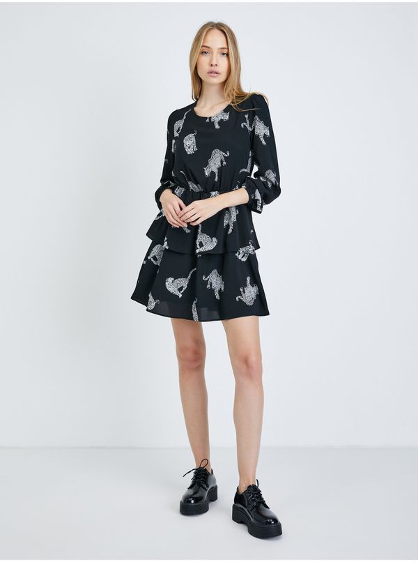 Only Black patterned dress ONLY Tenna - Women