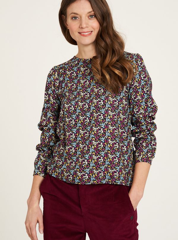 Tranquillo Black-pink floral blouse Tranquillo - Women