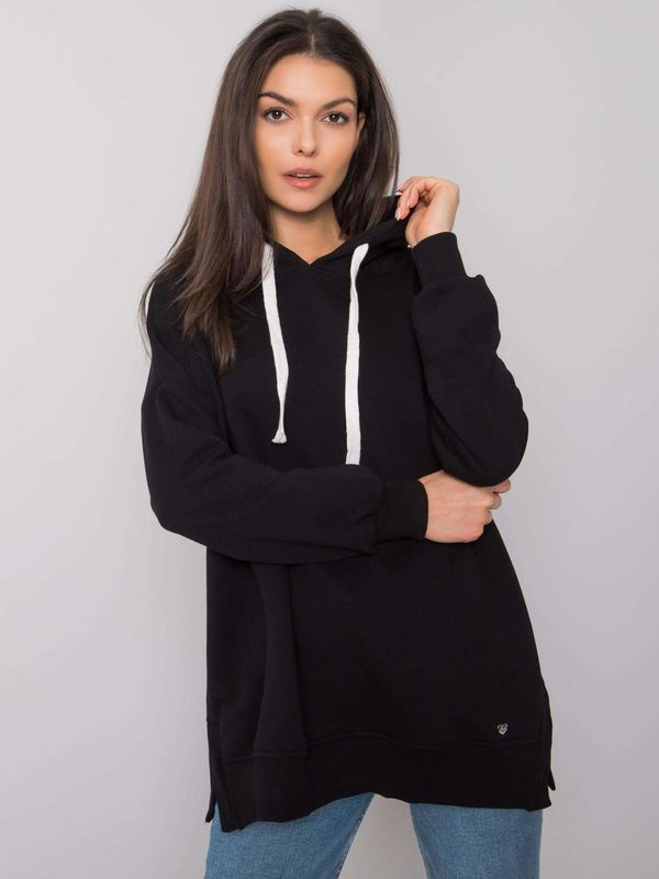 Fashionhunters Black plain hoodie