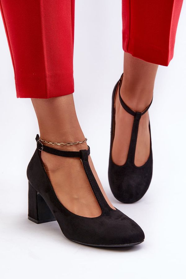 Kesi Black Raniyah Eco Suede Heeled Pumps