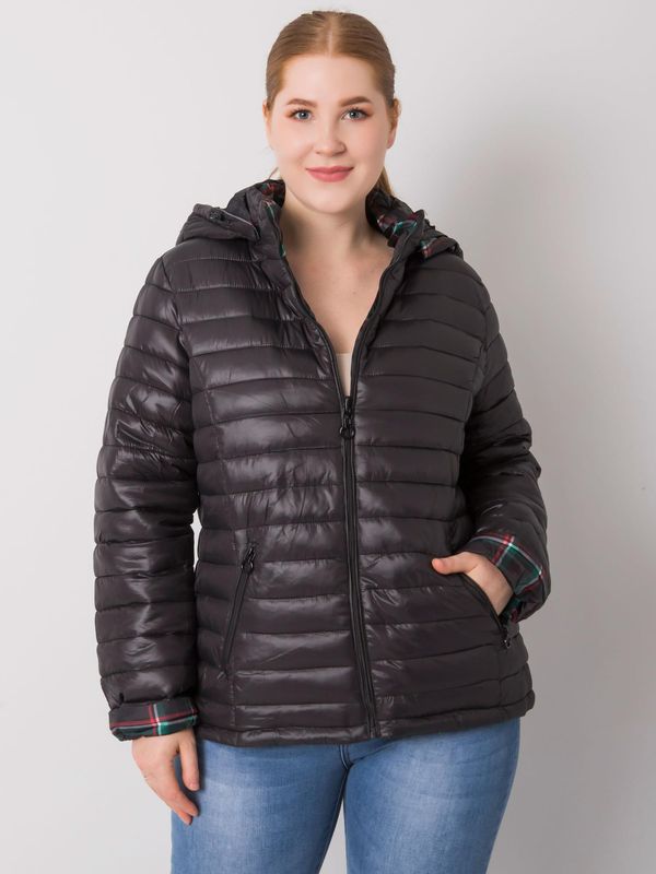 Fashionhunters Black reversible jacket plus size