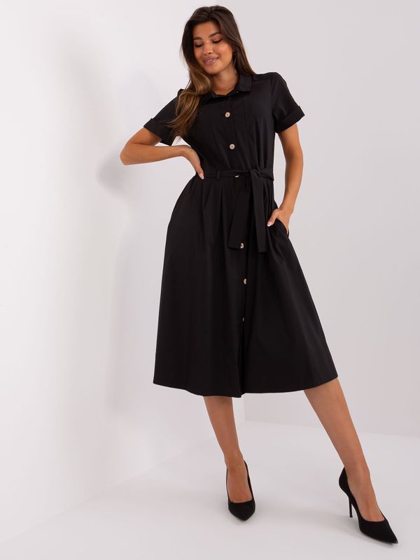 Fashionhunters Black shirt dress by ZULUNA