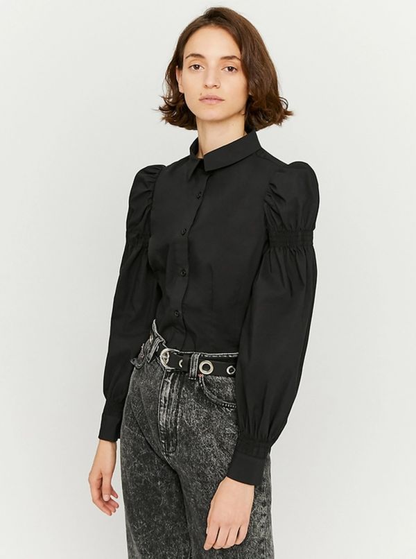 TALLY WEiJL Black shirt with gathered sleeves TALLY WEiJL - Women's