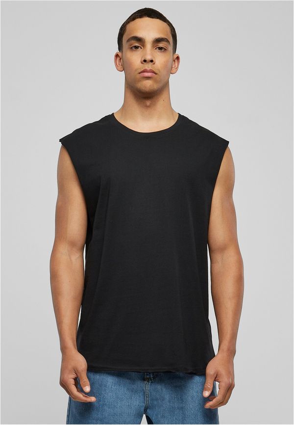 Urban Classics Black sleeveless t-shirt with open brim