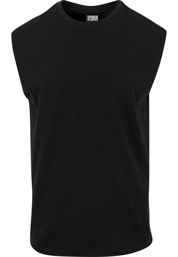 UC Men Black sleeveless t-shirt with open brim