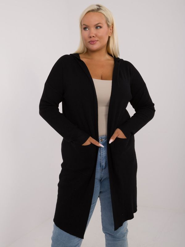 Fashionhunters Black sweater in larger size