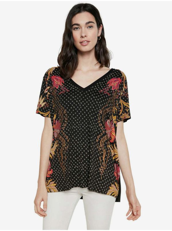 DESIGUAL Black T-shirt Desigual TS Praga - Women