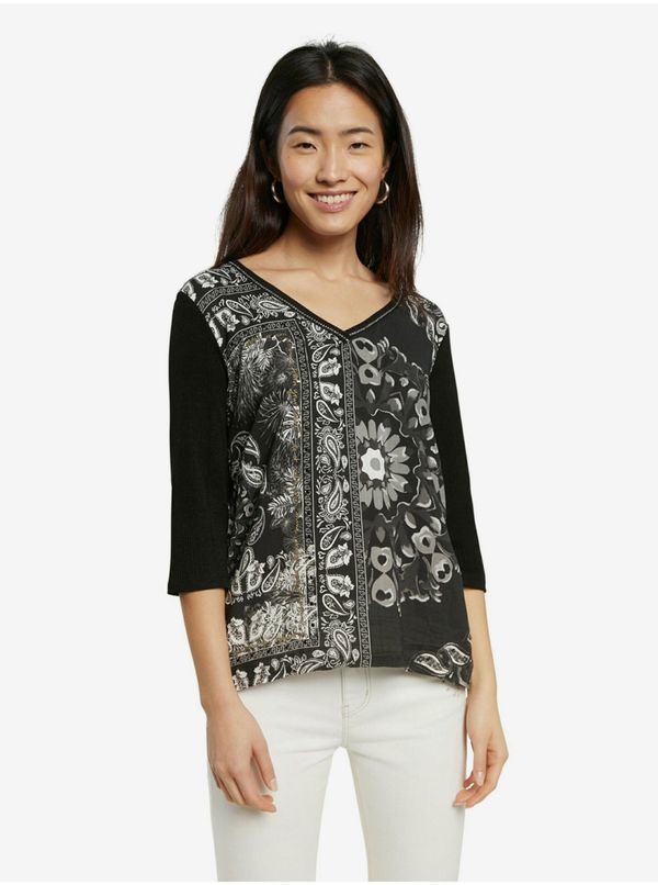 DESIGUAL Black T-shirt Desigual TS Varsovia - Women's