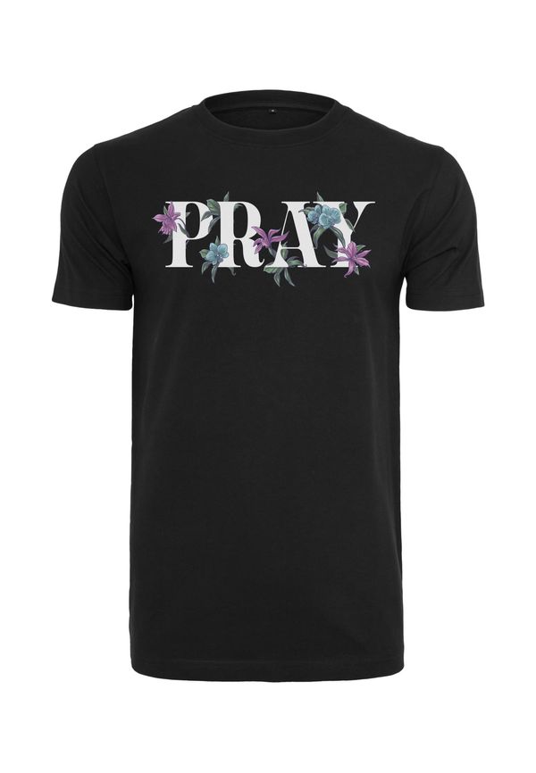 MT Men Black T-shirt Flower Pray Tee