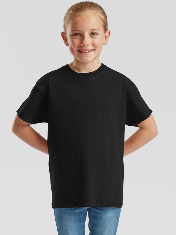 Fruit of the Loom Black T-shirt for Children Original Fruit of the Loom