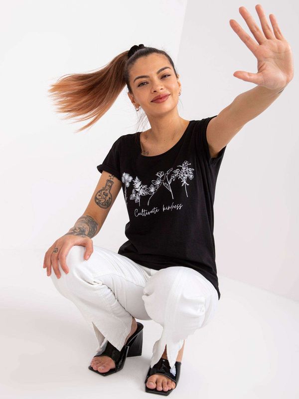 Fashionhunters Black T-shirt with Christmas Frida MAYFLIES