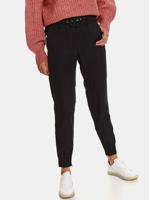 Top Secret Black trousers with belt TOP SECRET - Women