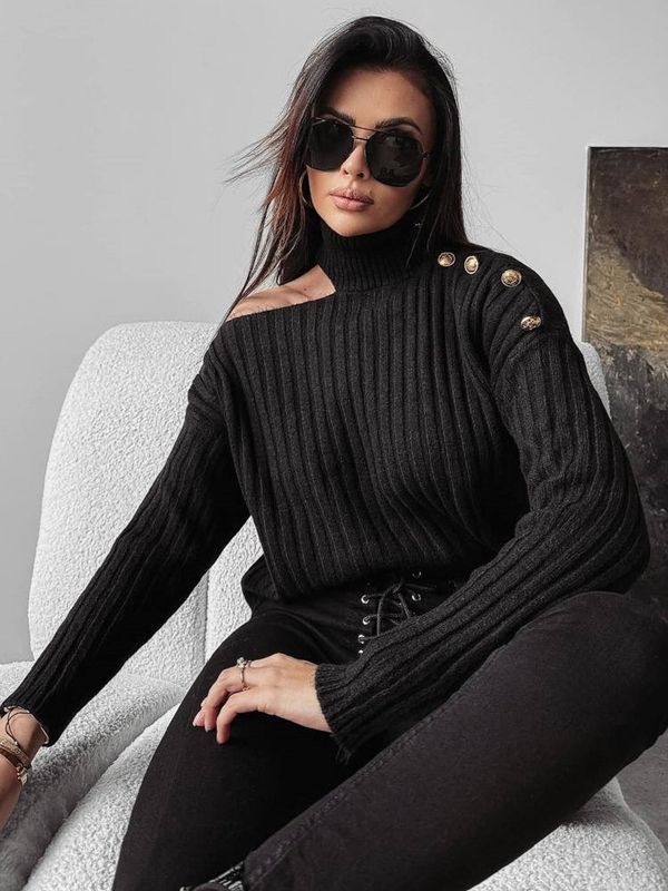 OLAVOGA Black turtleneck ASHLEY 2023 OLAVOGA