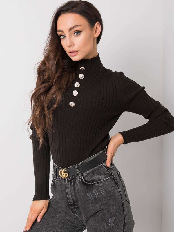 Fashionhunters Black turtleneck Scarlett RUE PARIS