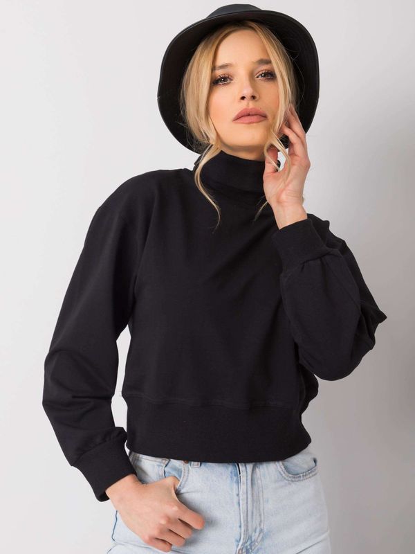 Fashionhunters Black turtleneck sweatshirt