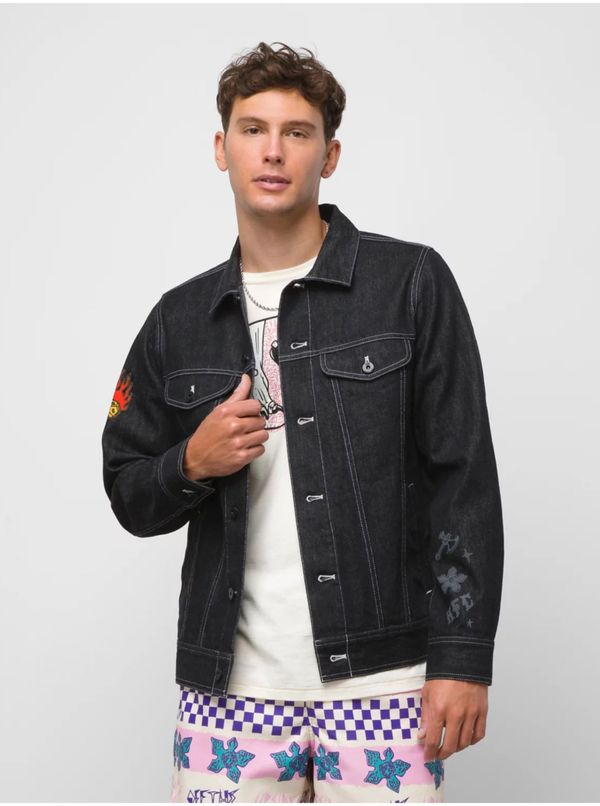 Vans Black Unisex Denim Jacket VANS Hellfire Club - Men