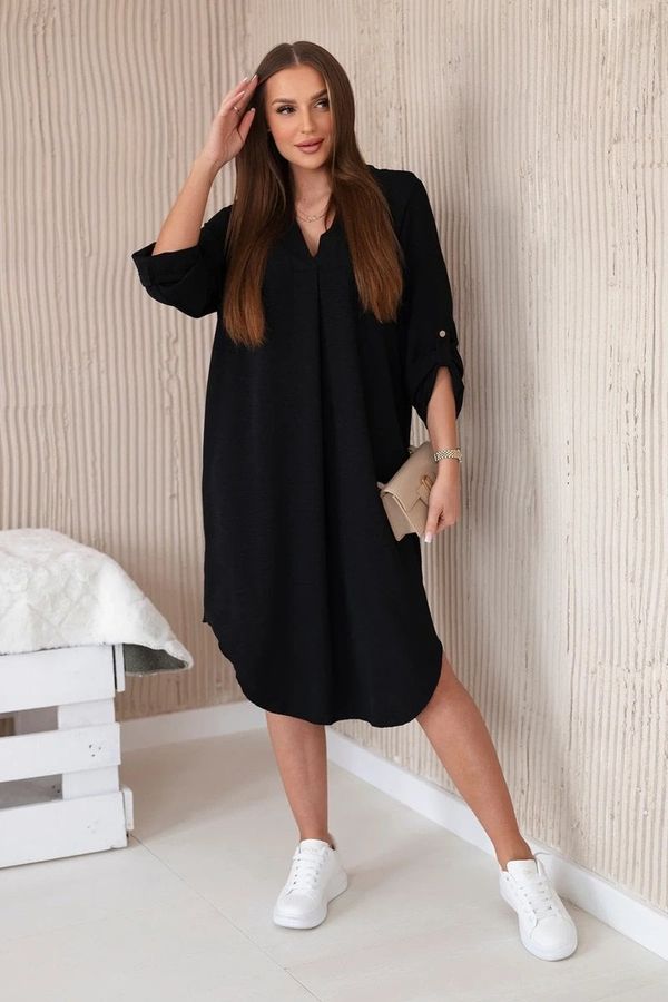 Kesi Black V-neck dress