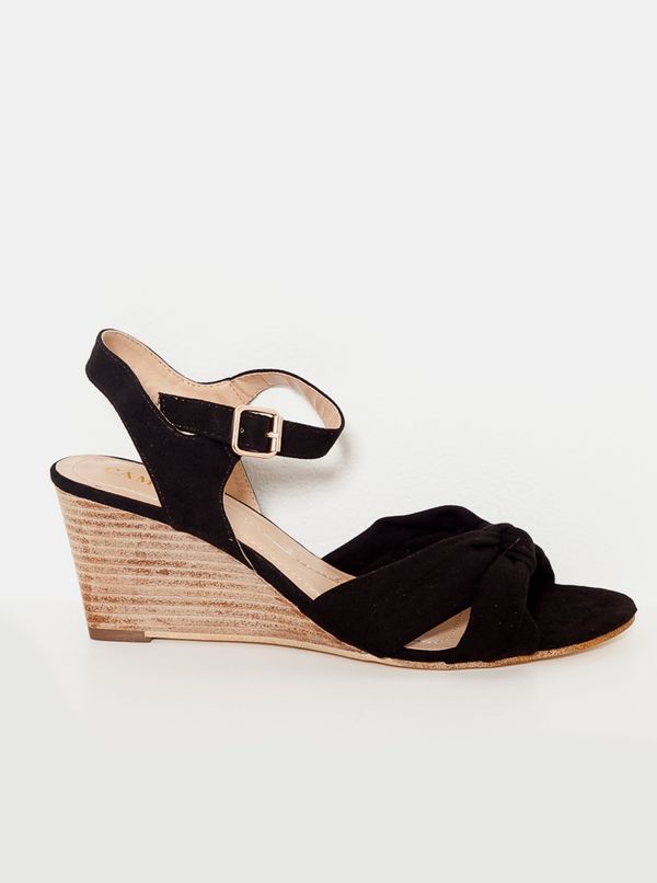 CAMAIEU Black Wedge Sandals CAMAIEU - Women