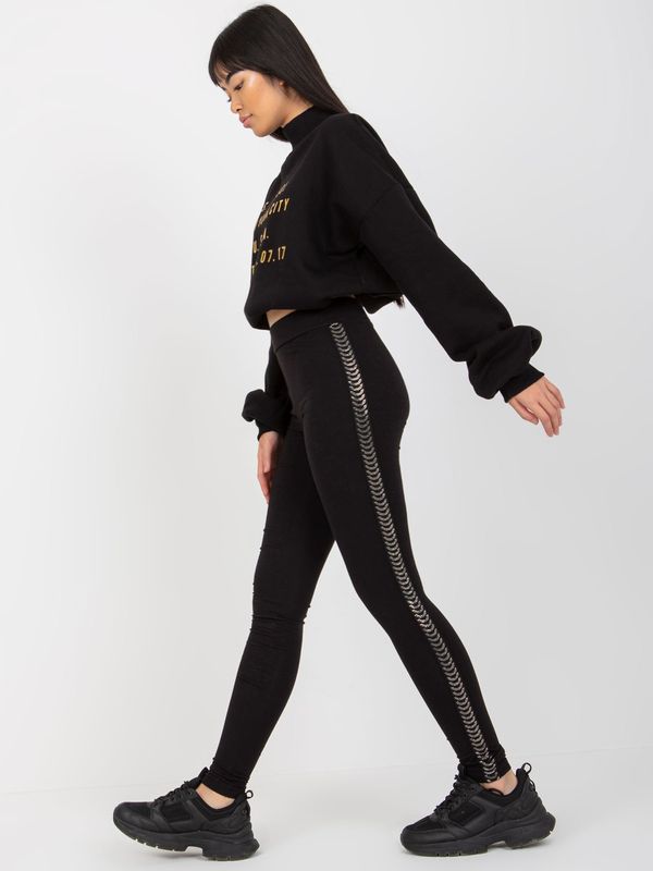 Fashionhunters Black Women's Casual Leggings with App